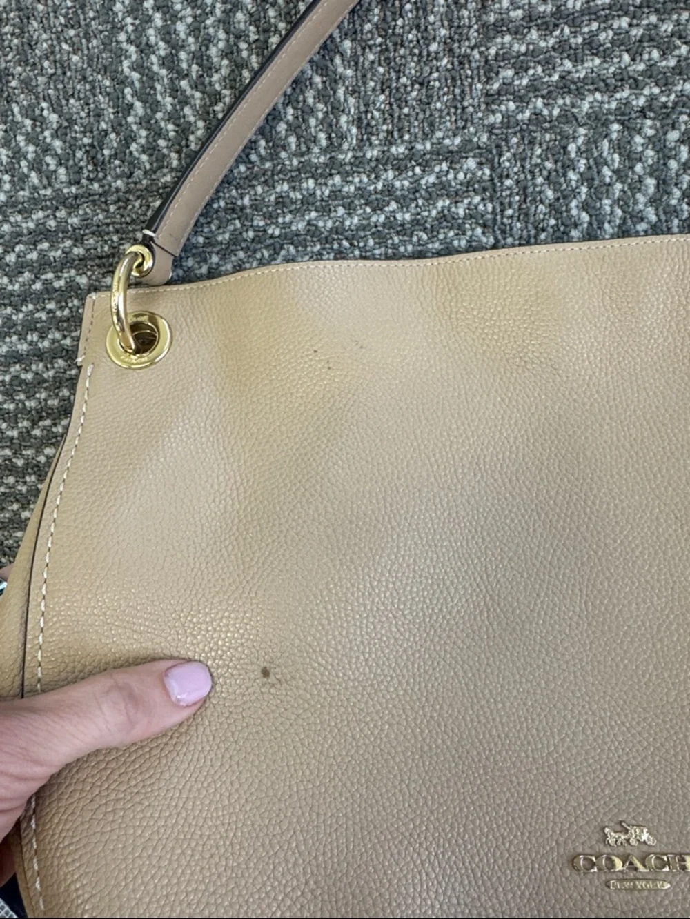 Coach Polished Pebble Leather Clarkson Hobo Purse - Picture 8 of 9